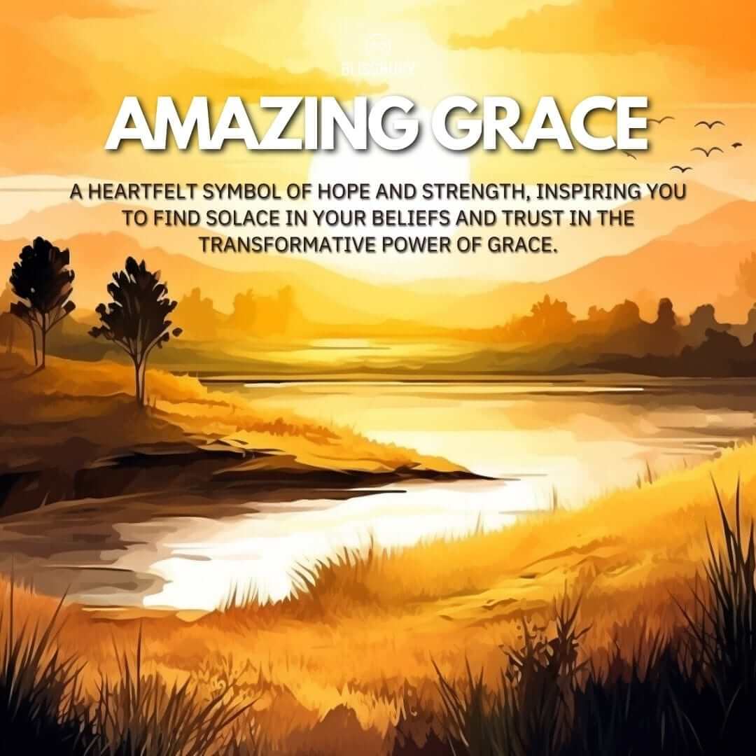 Silver Amazing Grace Cross Necklace - Faith, Love, Grace - Blissbury