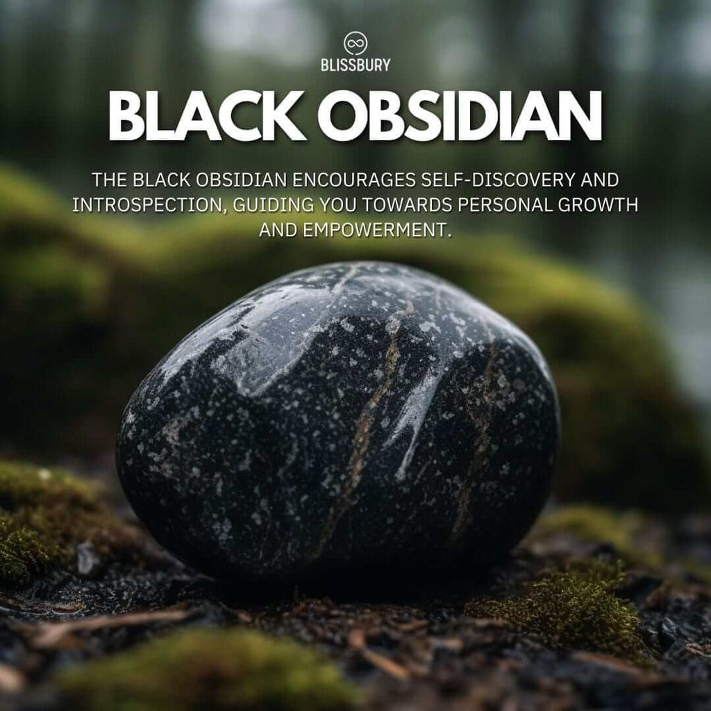 Raw Black Obsidian Wire Wrapped Ring - Growth, Empowerment, Protection - Blissbury