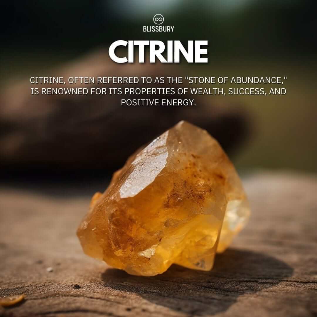 Raw Citrine Wire Wrapped Ring - Warmth, Abundance, Prosperity - Blissbury