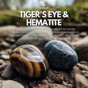 Tiger's Eye & Hematite Bracelet - Courage, Confidence, Stability (Large) - Blissbury