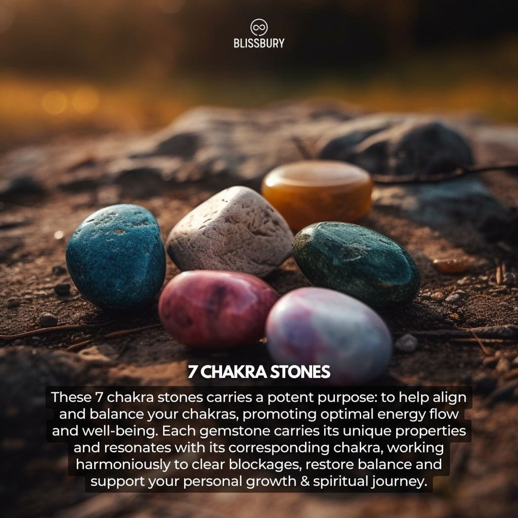 7 Chakra Heart Shaped Healing Bracelet - Chakra, Energy, Healing - Blissbury