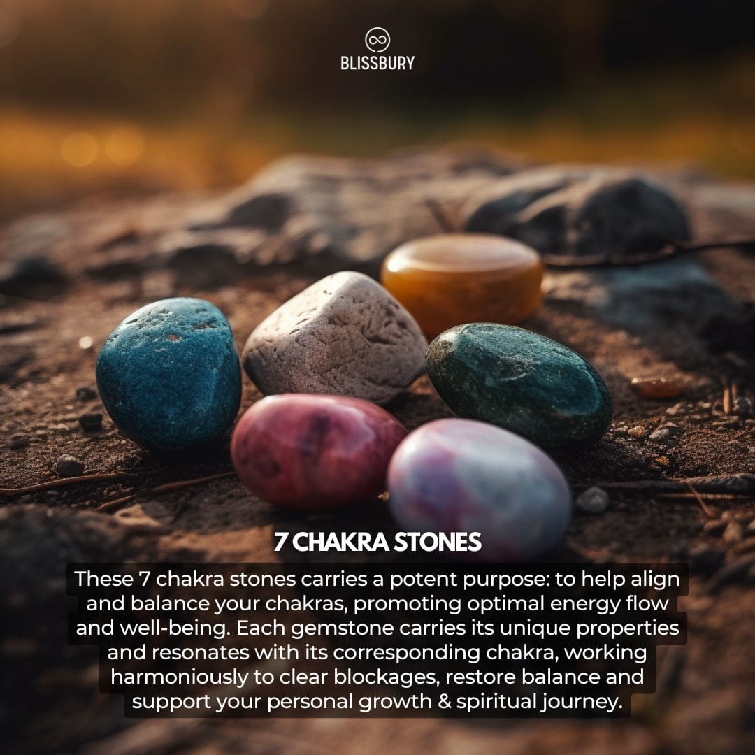 7 Chakra Heart Shaped Healing Bracelet - Chakra, Energy, Healing - Blissbury