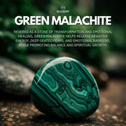 Green Malachite Bracelet - Growth, Optimism, Resilience (Large) - Blissbury