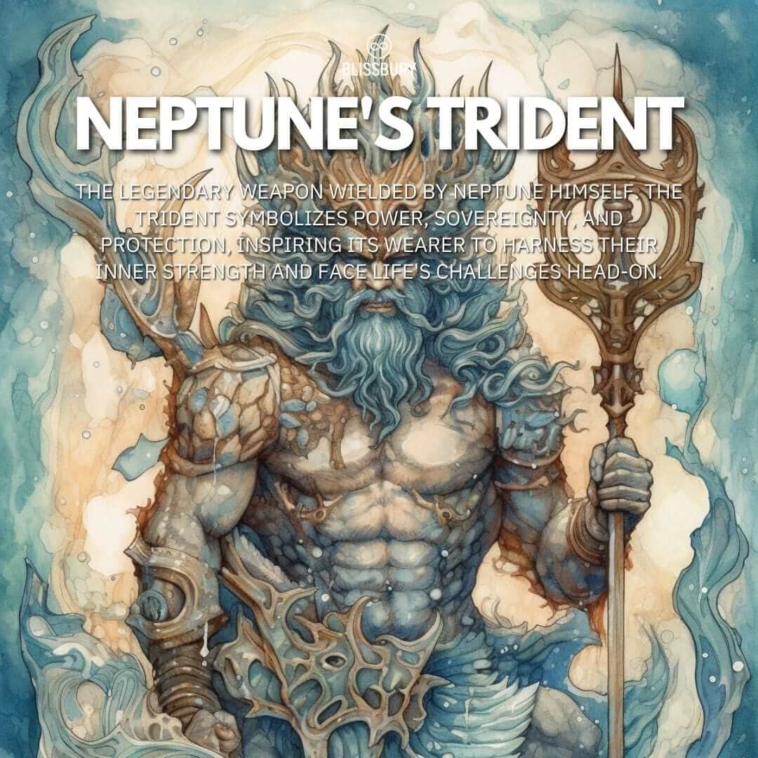 Neptune's Trident Necklace - Power, Inspiration, Protection - Blissbury
