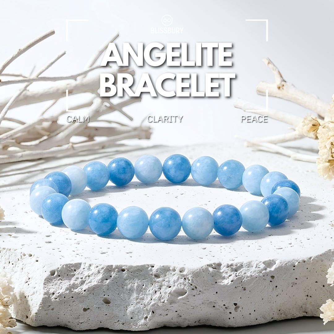 Angelite Bracelet - Calm, Clarity, Peace