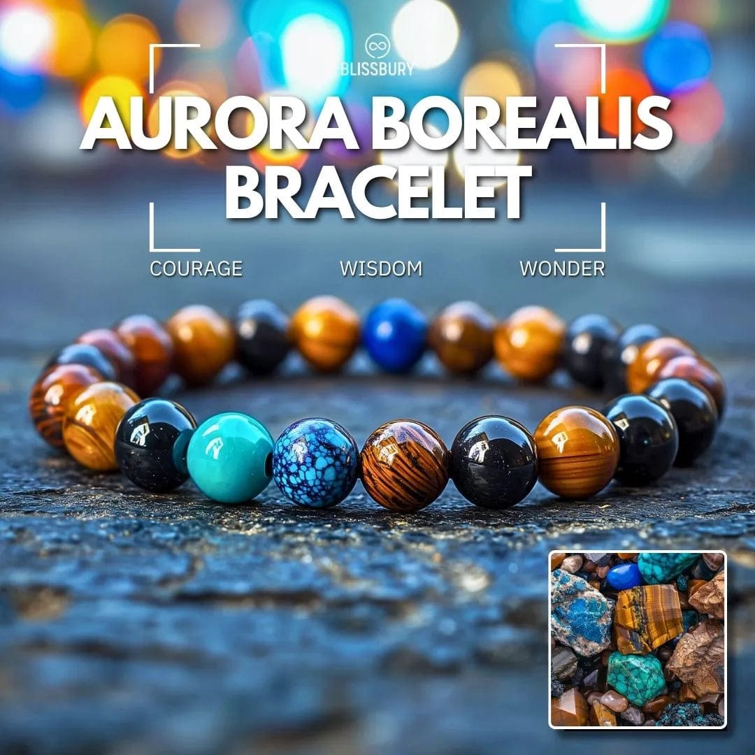 Aurora Borealis Bracelet - Courage, Wisdom, Wonder: shimmering beads evoke the Northern Lights on a delicate chain.