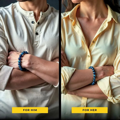 Blue Tiger's Eye Bracelet - Focus, Clarity, Grounding - Blissbury