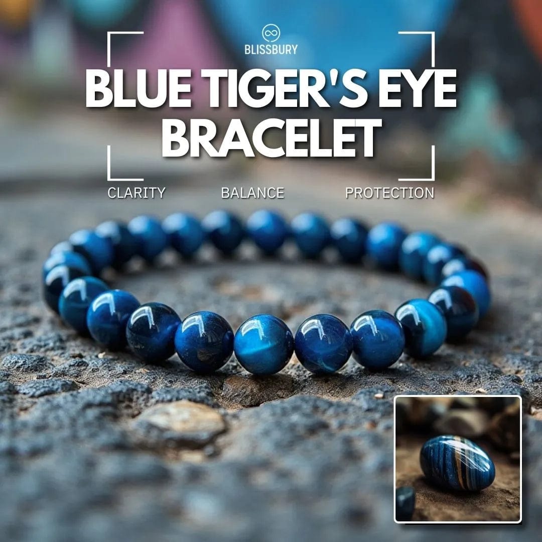 Blue Tiger's Eye Bracelet - Clarity, Balance, Protection