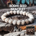 Bodhi Seed Bracelet for Spirituality, Wisdom, Peace. Natural seeds strung on a cord.