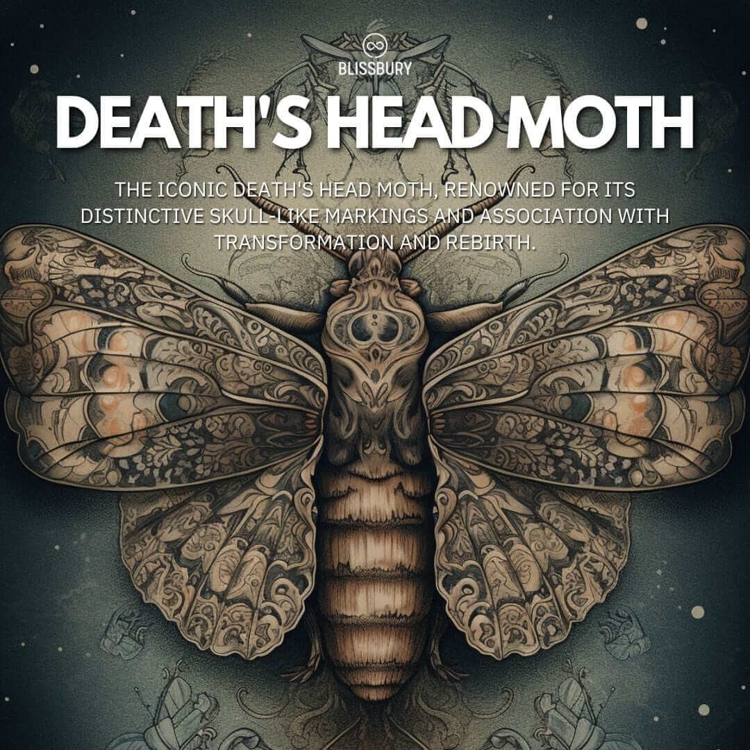 Death's Head Moth Pendant Necklace - Rebirth, Transformation, Mystique - Blissbury