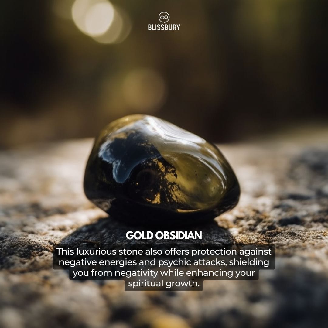 Gold Obsidian Bracelet - Confidence, Protection, Abundance - Blissbury