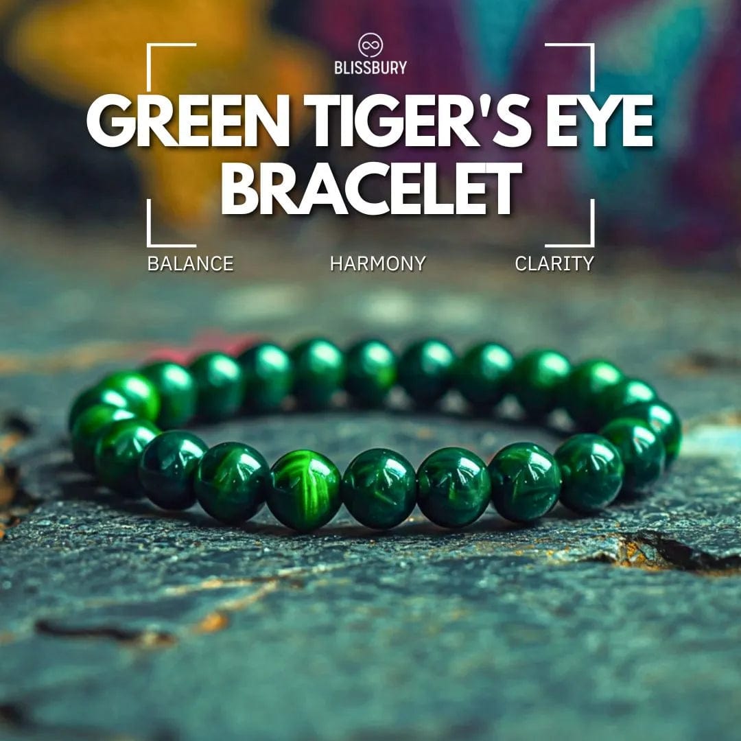 Green Tiger's Eye Bracelet - Balance, Harmony, Clarity