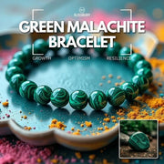 Green Malachite Bracelet: Growth, Optimism, Resilience - Blissbury