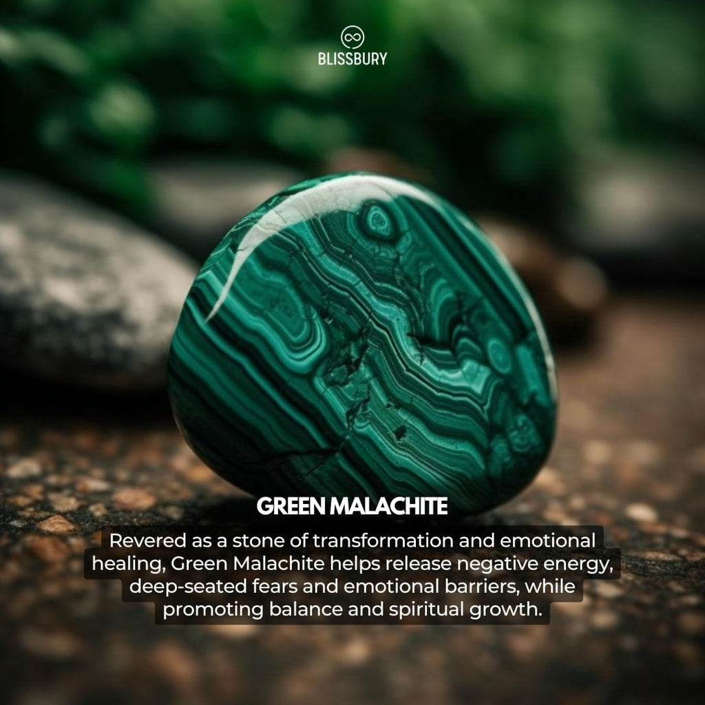 Green Malachite Bracelet - Growth, Optimism, Resilience - Blissbury