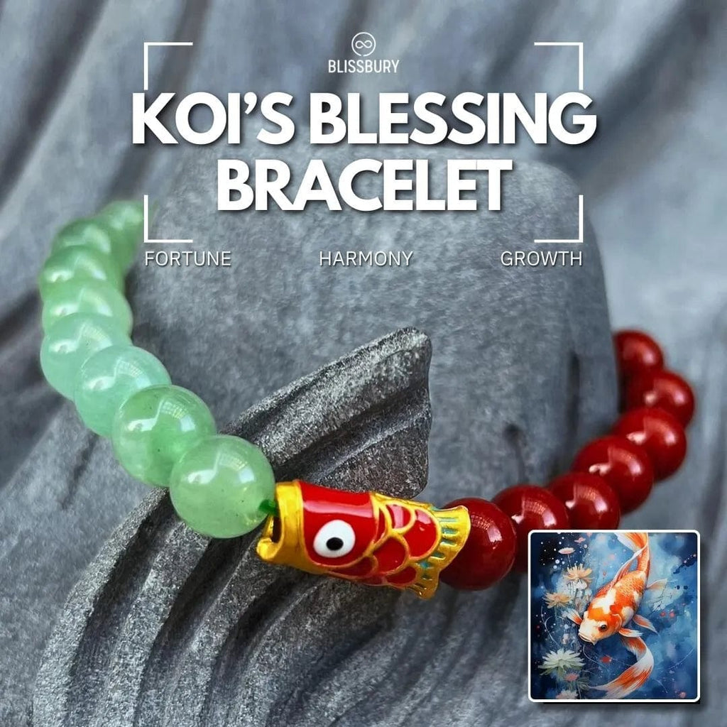 Koi's Blessing Bracelet - Fortune, Harmony, Growth: a delicate silver chain with a detailed koi fish charm.