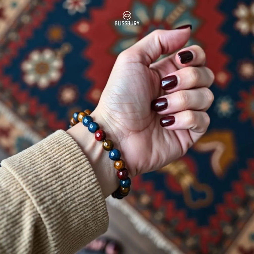Trinity Tiger's Eye Bracelet - Courage, Confidence, Harmony - Blissbury