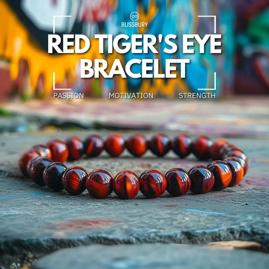 Red Tiger's Eye Bracelet - Passion, Motivation, Strength