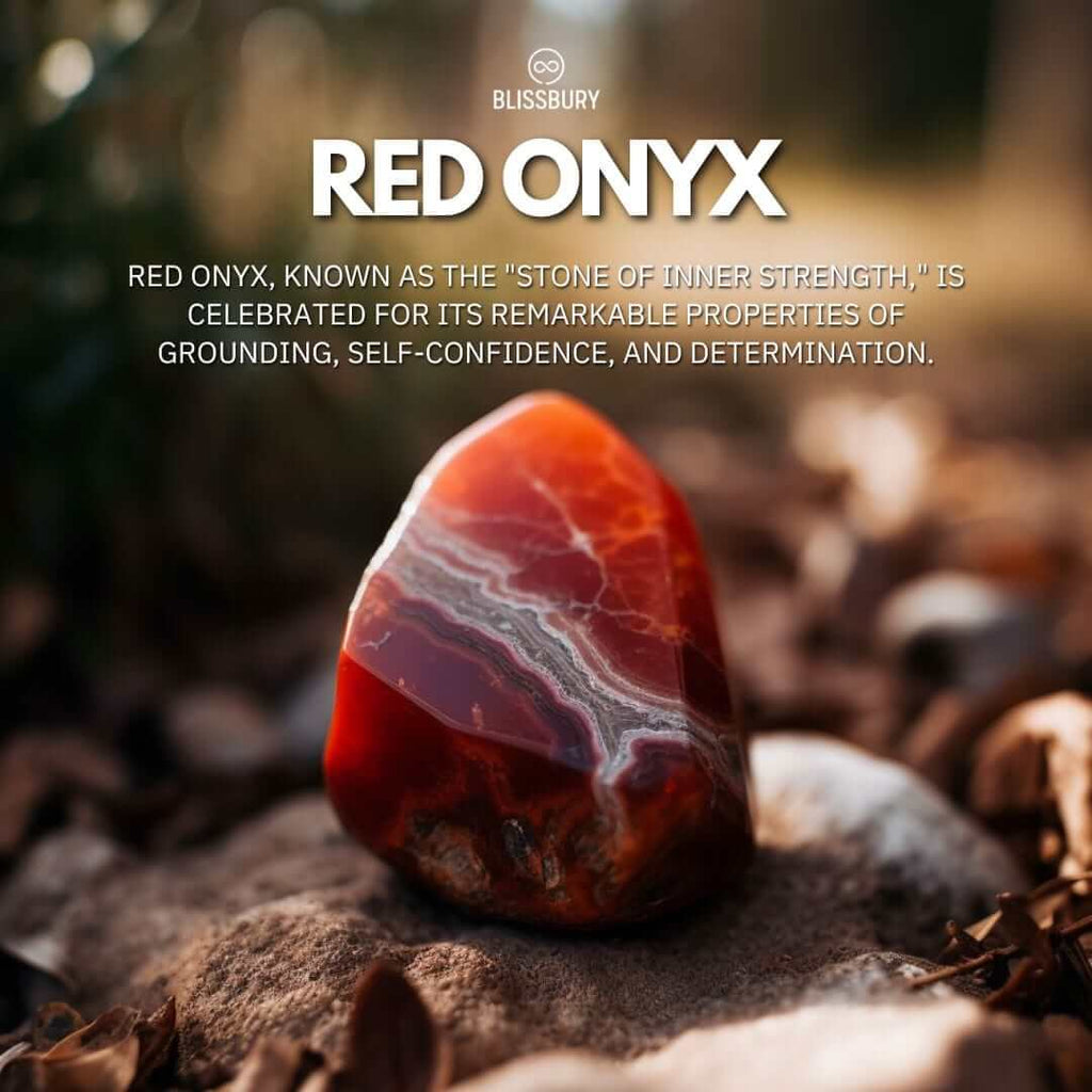 Raw Red Onyx Wire Wrapped Ring - Strength, Confidence, Determination - Blissbury
