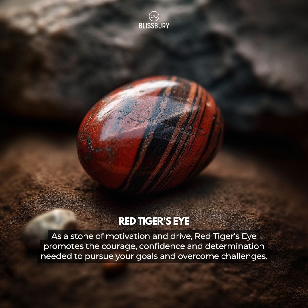 Red Tiger's Eye Bracelet - Passion, Motivation, Strength - Blissbury