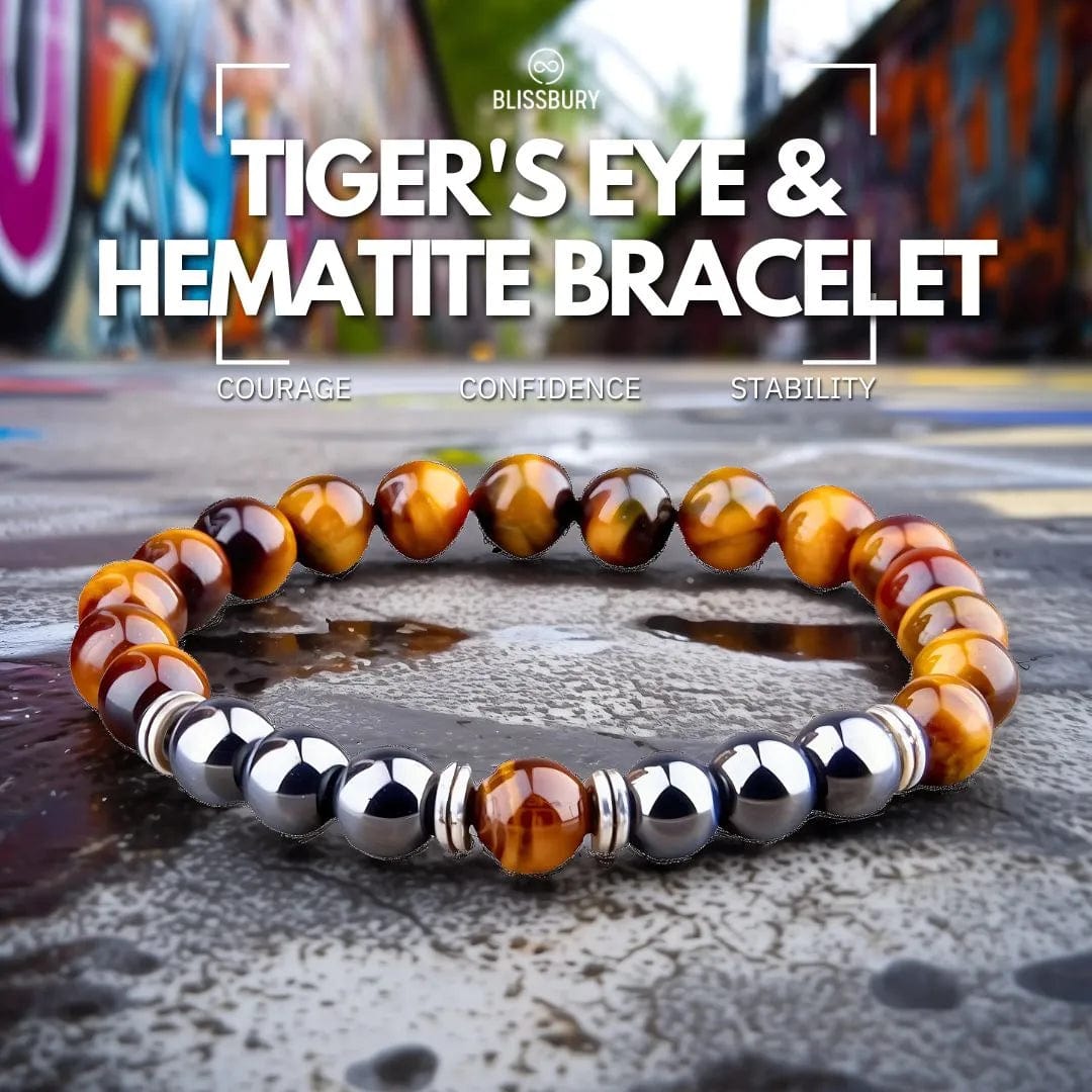 Tiger's Eye & Hematite Bracelet - Courage, Confidence, Stability