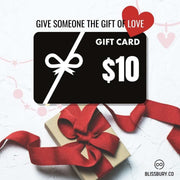 A $10 Gift Card with a blue and white design, featuring the text "$10 Gift Card" prominently.